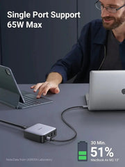 UGREEN Nexode 65W 4 Ports USB C Fast Desktop Charger with GaN II Tech Compatible with iPhone 17 Pro Max Air 16 15 14 13 12 MacBook Pro Air iPad Galaxy S25 Ultra S24 S23 (90747) Ugreen