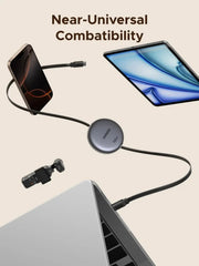 UGREEN USB-C to USB-C PD Fast Charging Retractable Cable 100W Max 1m (65905) TeckPot
