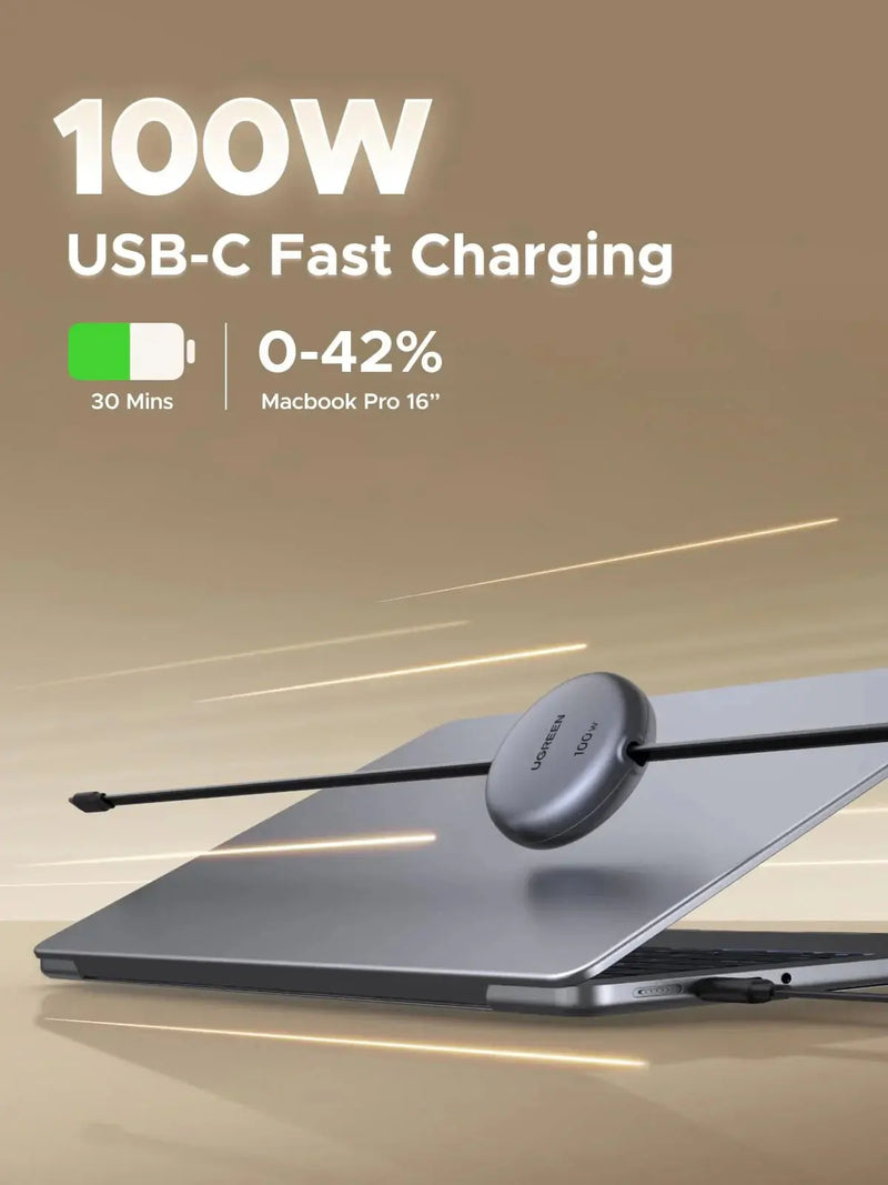 UGREEN USB-C to USB-C PD Fast Charging Retractable Cable 100W Max 1m (65905) TeckPot
