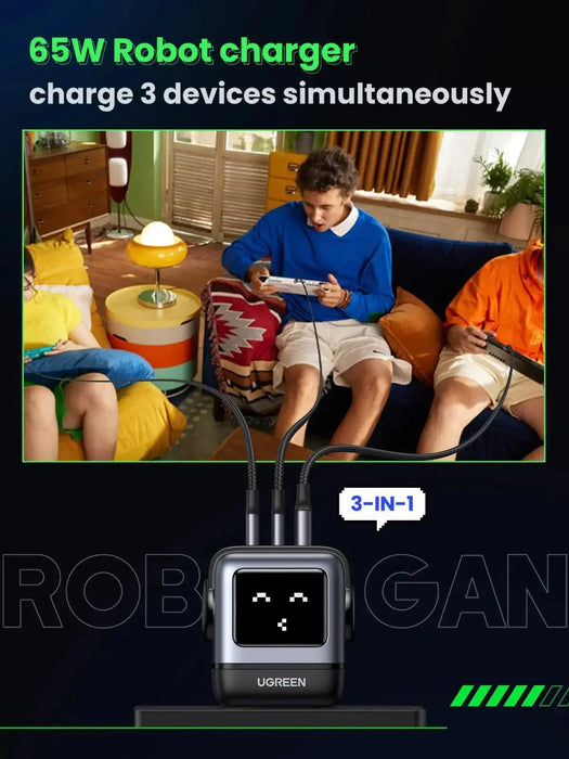 UGREEN Nexode RobotGaN 65W Charger (Black)25685 Ugreen