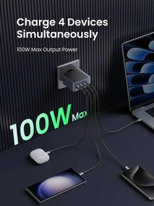 UGREEN Nexode S 100W 4-Port GaN Fast Wall Charger, EU (35043) Ugreen