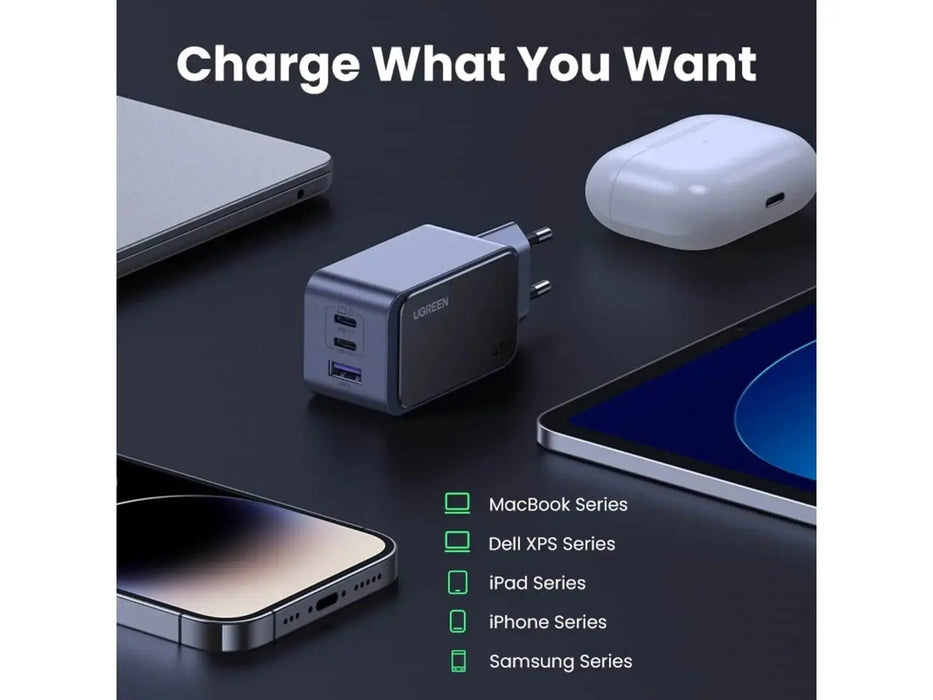 UGREEN Nexode S 65W 3-Port GaN Fast Wall Charger, EU (35042) TeckPot