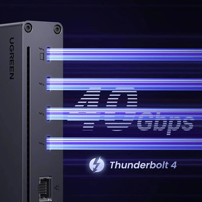 UGREEN Revodok Max 208 Thunderbolt 4 Dock, 8-in-1 40Gbps Thunderbolt 4 Hub with 3 x Thunderbolt 4 Dual 4K@60Hz or Single 8K Display, 85W Charging, Gigabit Ethernet, 3 x USB A 3.2 for MacBook Laptops (25053) TeckPot