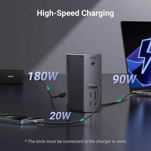 UGREEN Revodok Max 213 Thunderbolt 4 Dock, 13-in-1 40Gbps Docking Station with Dual 4K@60Hz or Single 8K Display, 90W Charging for Laptop, 2.5GbE, SD/TF 4.0 for MacBook Windows PC Laptops and More (25054) TeckPot