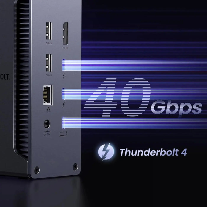 UGREEN Revodok Max 213 Thunderbolt 4 Dock, 13-in-1 40Gbps Docking Station with Dual 4K@60Hz or Single 8K Display, 90W Charging for Laptop, 2.5GbE, SD/TF 4.0 for MacBook Windows PC Laptops and More (25054) TeckPot