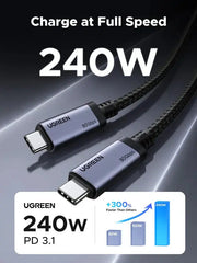 UGREEN 1Meter  USB4 Gen4 240W USB-C to USB-C Cable (65383) TeckPot