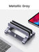 UGREEN Vertical Laptop Stand for Desk Dual Slot Laptop Stand Holder Adjustable Dock Aluminum Desktop Stand Compatible for MacBook Air Pro, Microsoft Surface Laptop 4, LG Gram 17, Lenovo Yoga 7i, Grey (60643) TeckPot
