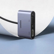 UGREEN USB 3.0 to HDMI VGA Adapter 15cm Aluminum Multiport Converter 1080P HD Video Laptop PC Monitor Projector 20518 Ugreen