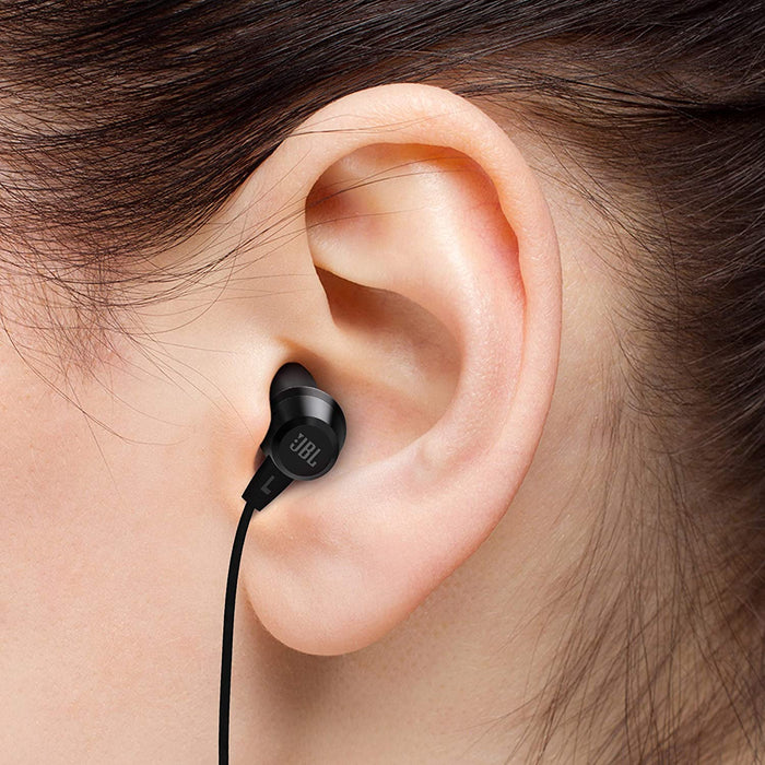 JBL T50HI by Harman in-Ear Headphones with Mic (Black)