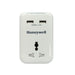 HONEYWELL HC000011 Travel Surge- Single Socket With 2 X USB Platinum Series-White