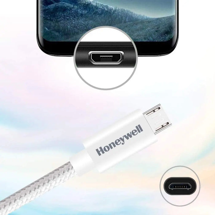 HONEYWELL HC000025 USB To Micro USB Cable 1.2M (Braided) - White