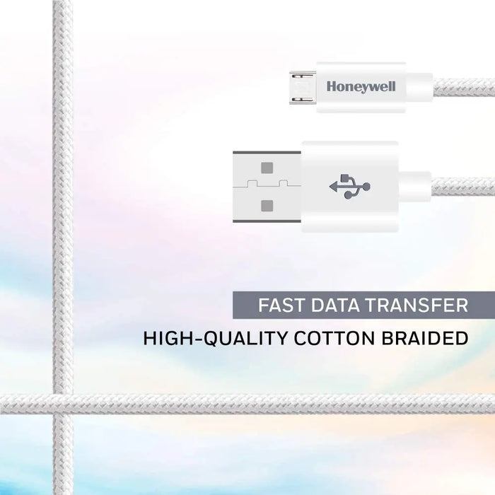 HONEYWELL HC000025 USB To Micro USB Cable 1.2M (Braided) - White