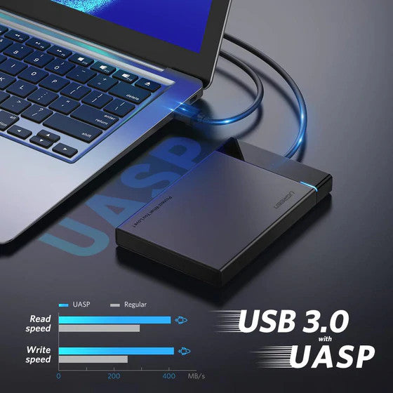 UGREEN 30847 Hard Drive Enclosure 2.5 inch, External USB 3.0 Hard Disk Case SATA HDD Caddy, 5Gbps UASP Supported