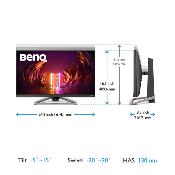 BenQ MOBIUZ  27 inch IPS Gaming Monitor, 165Hz, 1ms, AMD FreeSync Premium, Full HD 1080p