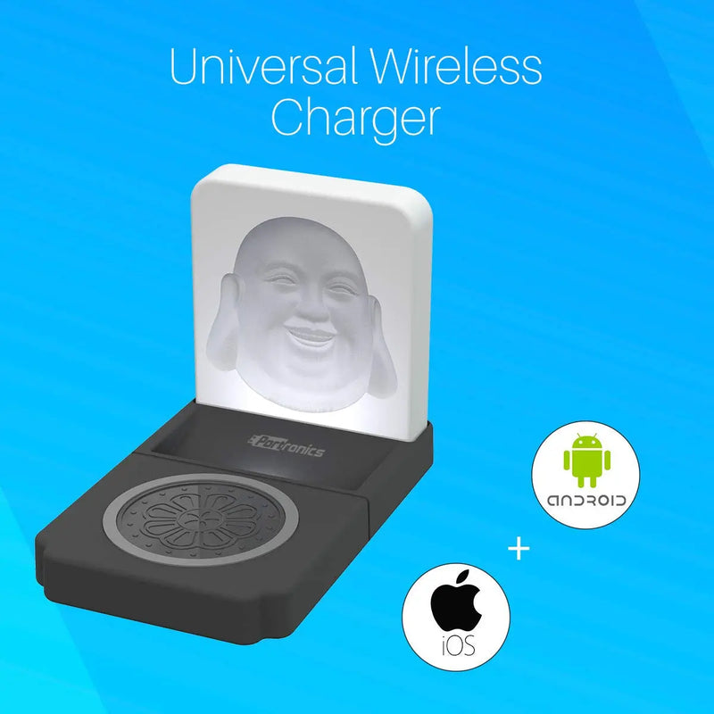 Portronics CHARGE BLISS 10W Fast Charging Wireless Charger with USB Outpu