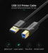 UGREEN 30753, 1m usb 3.0 a male to b male printer cable, gold plated