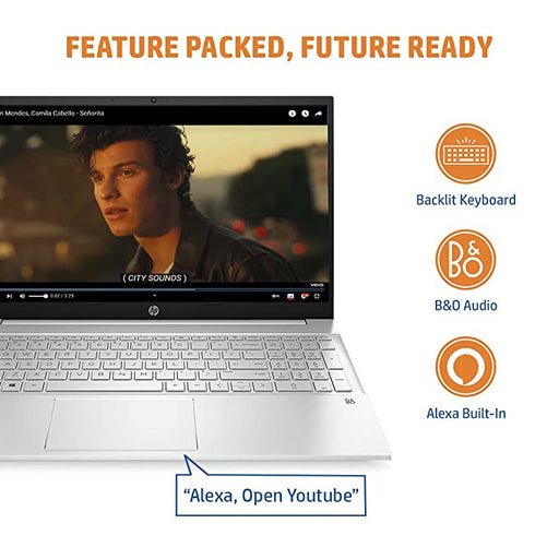 HP Pavilion Ryzen 5 Hexa Core 5625U(8 GB/512 GB SSD/Windows 11 Home)15-eh2018AU Laptop  (15.6"/Natural Silver/MSO)