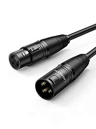 UGREEN 20710 Balanced XLR 3 Pin Male To Female Microphone Extension Cable, 2M