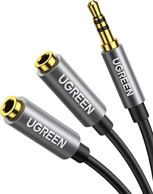 UGREEN 10532, 3.5mm Audio Stereo Y Splitter Cable Extension Male to Female Dual Headphone Jack Adapter-Black