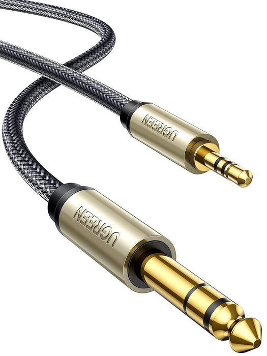 UGREEN 10625, 3.5mm TO 6.35mm MALE CABLE OD 4. 5 (1M) 24K 15U CONNECT INSTRUMENTS and AUDIO EQUIPMENT Digital/ Analogue Signals