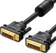 UGREEN 11606 DVI-D 24+1 Dual Link Male To Male Cable Gold Plated 1.5M With Ferrite Core Support 2560x1600- Black