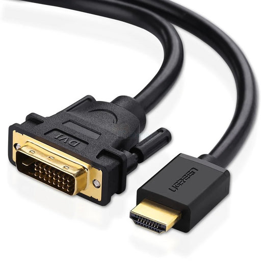 UGREEN 11150 HDMI To DVI 24+1 Cable, Support 1080P Resolution, Black(1.5M)