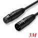 UGREEN 20711 XLR 3 Pin Cannon Male To Female Microphone Extension Audio Cable 3M - Black