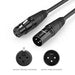 UGREEN 20711 XLR 3 Pin Cannon Male To Female Microphone Extension Audio Cable 3M - Black