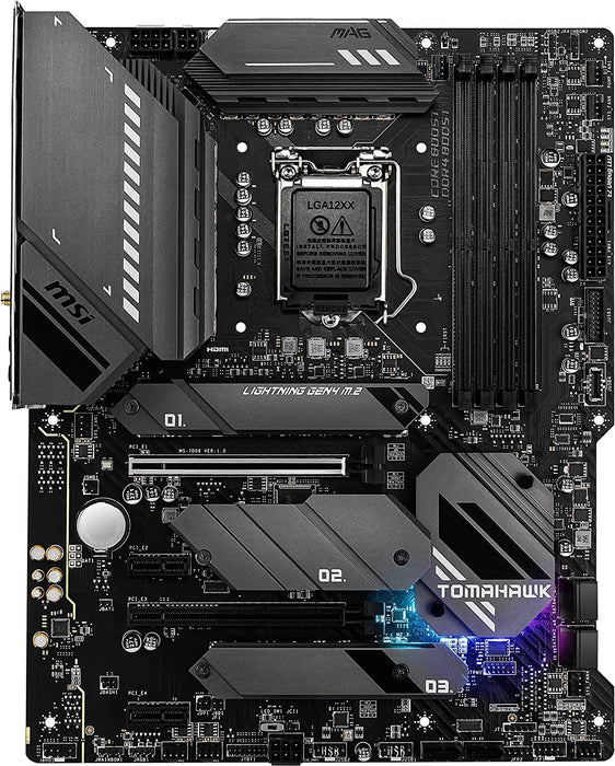 MSI MAG Z590 Tomahawk WIFI Motherboard (Intel Socket 1200/11th and 10th Generation Core Series CPU/Max 128GB DDR4 5333MHz Memory