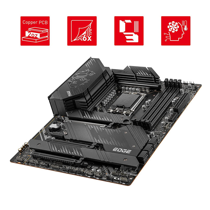 MSI MPG Z690 Edge WIFI DDR4 Motherboard (Intel Socket 1700/12th Generation Core Series CPU/Max 128GB DDR4 5200MHz Memory)