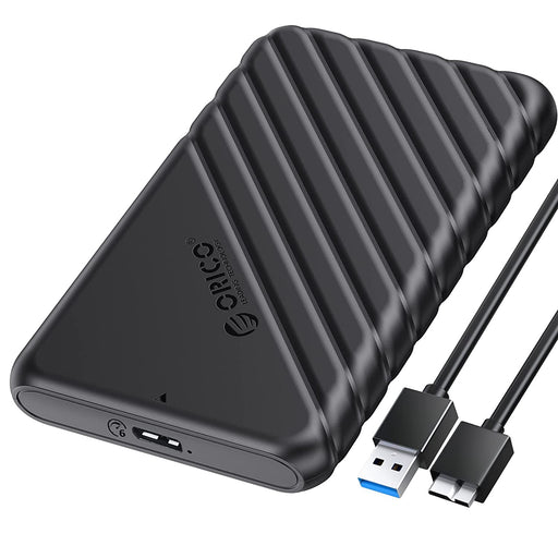 ORICO-25PW1-U3-BK-EP 2.5" External HDD Enclosure USB3.0 To SATA III(7mm-9.5mm SATA HDD SSD,Tool Free,UASP,Black)