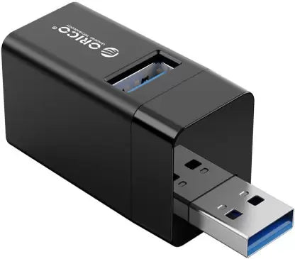 ORICO MINI-U32-BK-BP 3 IN 1 MINI USB HUB (3-port 1x USB 3.0, 2x USB 2.0,Black)