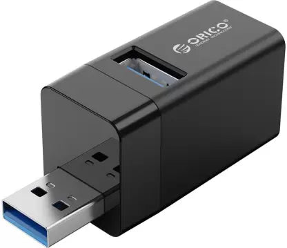 ORICO MINI-U32-BK-BP 3 IN 1 MINI USB HUB (3-port 1x USB 3.0, 2x USB 2.0,Black)