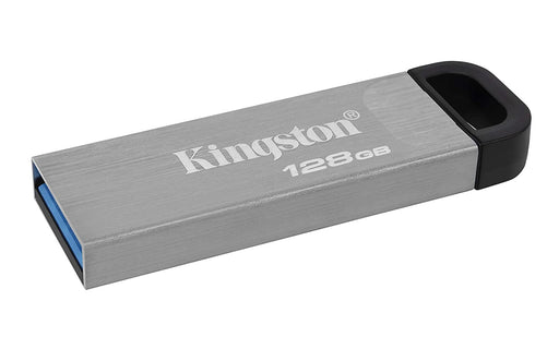 Kingston DataTraveler Kyson USB 3.2 Flash Drive 128GB - Gen 1 With Stylish Capless Metal Case (DTKN/128GB)