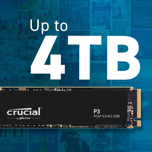 Crucial P3 4TB PCIe 3.0 3D NAND NVMe M.2 SSD, 3500MB/s-CT4000P3SSD8