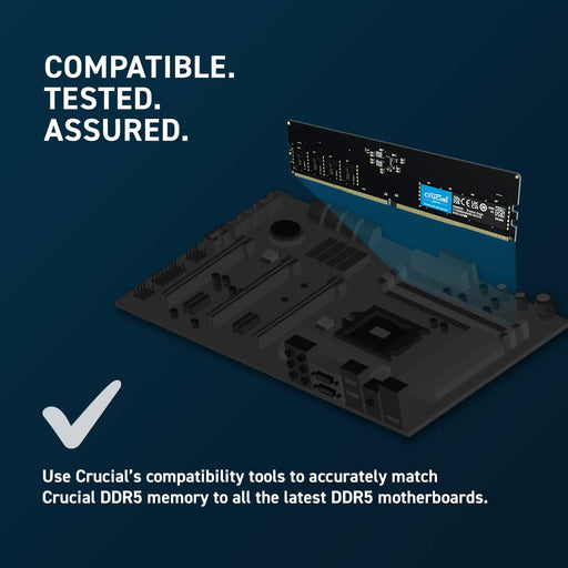 Crucial 8GB DDR5 4800MHz CL40 Desktop RAM(CT8G48C40U5)