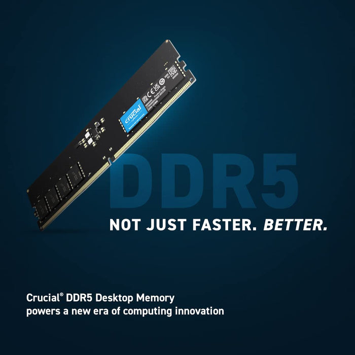 Crucial 8GB DDR5 4800MHz CL40 Desktop RAM(CT8G48C40U5)