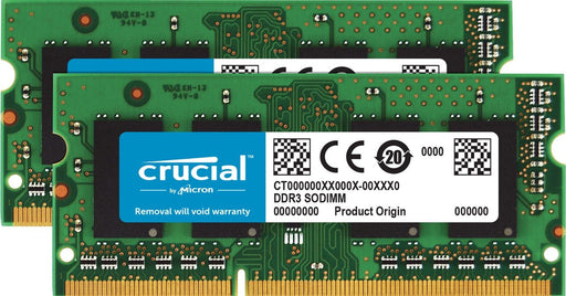 Crucial 8GB kit DDR3 1600 SODIMM RAM (CT2K4G3S160BM)