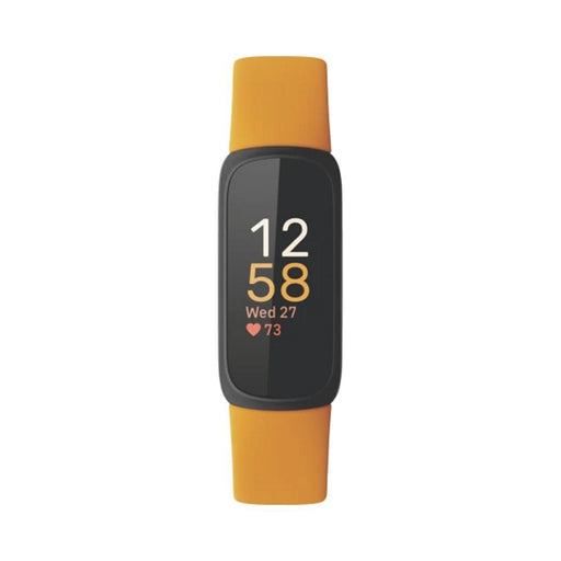 Fitbit Inspire 3 Health & Fitness Tracker(Morning Glow / Black) With 6M Premium FB424BKYW-FRCJK