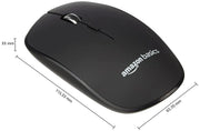 Amazon Basics 2.4GHz Wireless Mouse 1600 DPI Type - C Adapter 12 M Of Battery Life Ambidextrous Design-Black (Open Box)