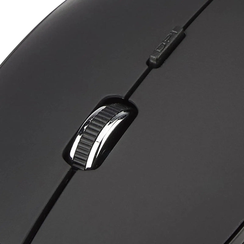 Amazon Basics 2.4GHz Wireless Mouse 1600 DPI Type - C Adapter 12 M Of Battery Life Ambidextrous Design-Black (Open Box)