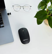 Amazon Basics 2.4GHz Wireless Mouse 1600 DPI Type - C Adapter 12 M Of Battery Life Ambidextrous Design-Black (Open Box)