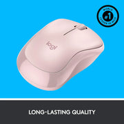 Logitech M221 2.4GHz Wireless Silent Optical Mouse With USB Mini Receiver-Rose(Open Box)