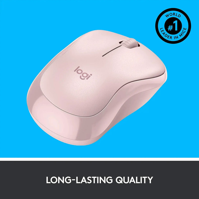 Logitech M221 2.4GHz Wireless Silent Optical Mouse With USB Mini Receiver-Rose(Open Box)