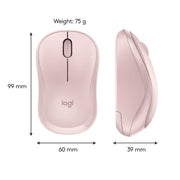 Logitech M221 2.4GHz Wireless Silent Optical Mouse With USB Mini Receiver-Rose(Open Box)