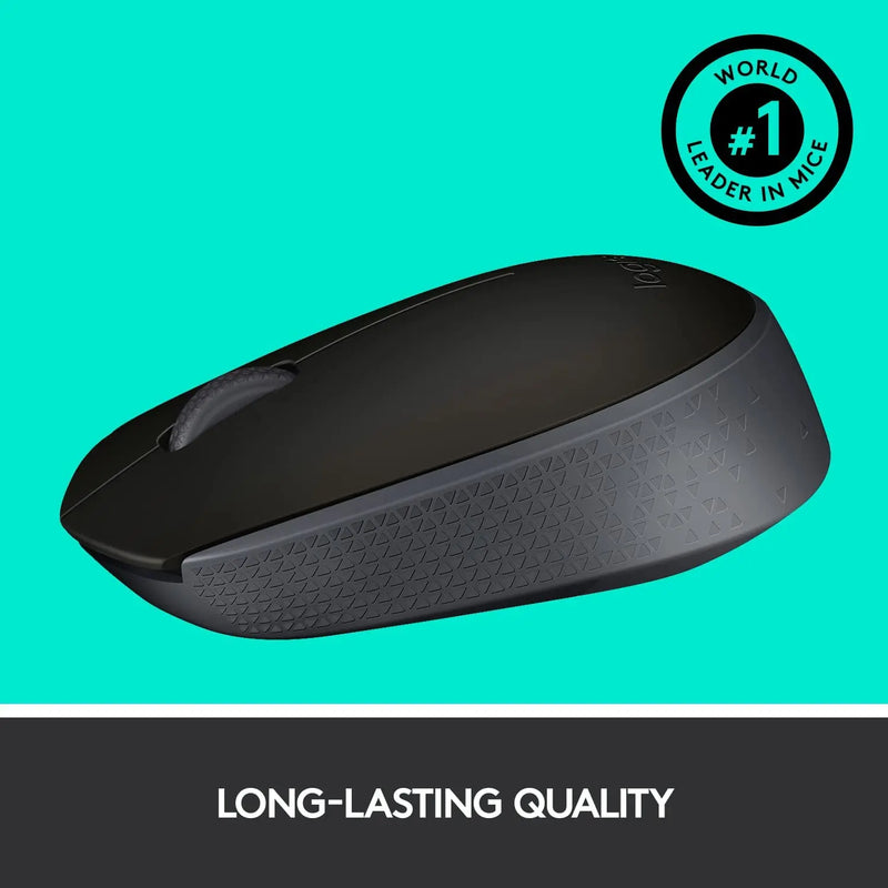 Logitech B170 2.4GHz Wireless Optical Mouse With USB Nano Receiver,12 M Battery Life, Ambidextrous, (Black) ( Open Box )