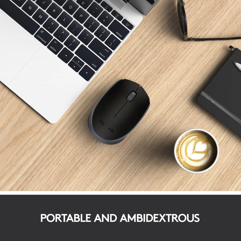 Logitech B170 2.4GHz Wireless Optical Mouse With USB Nano Receiver,12 M Battery Life, Ambidextrous, (Black) ( Open Box )