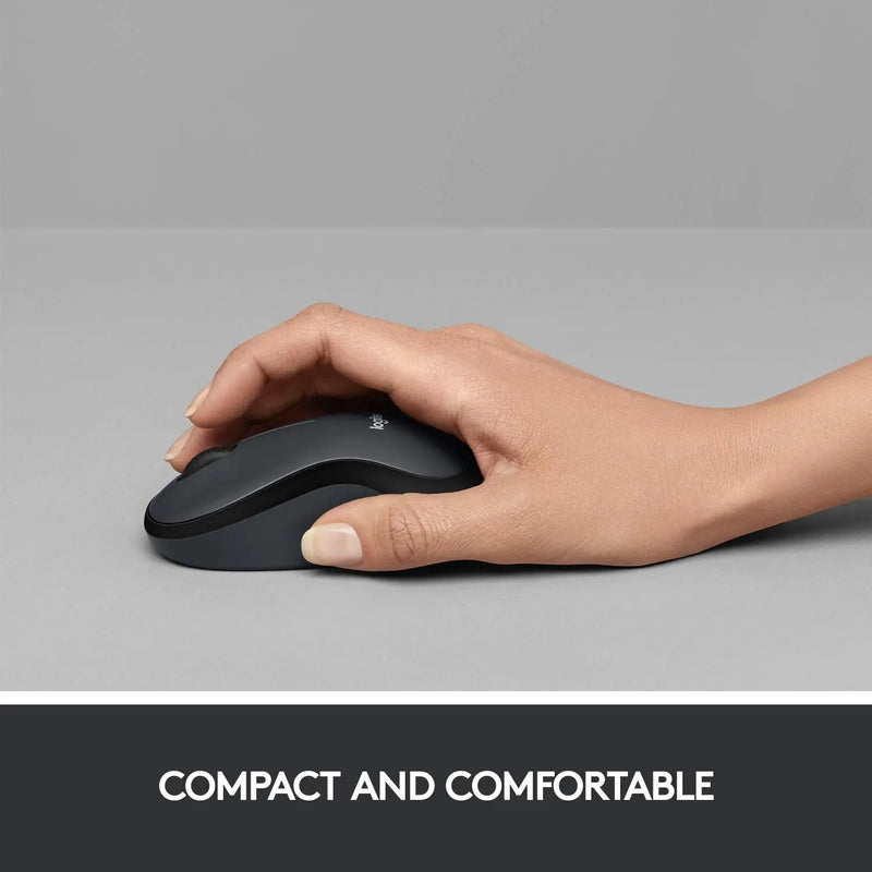 Logitech M221 2.4GHz Wireless Silent Optical Mouse With USB Mini Receiver 1000Dpi 18M Of Battery-Charcoal Grey(Open Box)