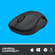 Logitech M221 2.4GHz Wireless Silent Optical Mouse With USB Mini Receiver 1000Dpi 18M Of Battery-Charcoal Grey(Open Box)