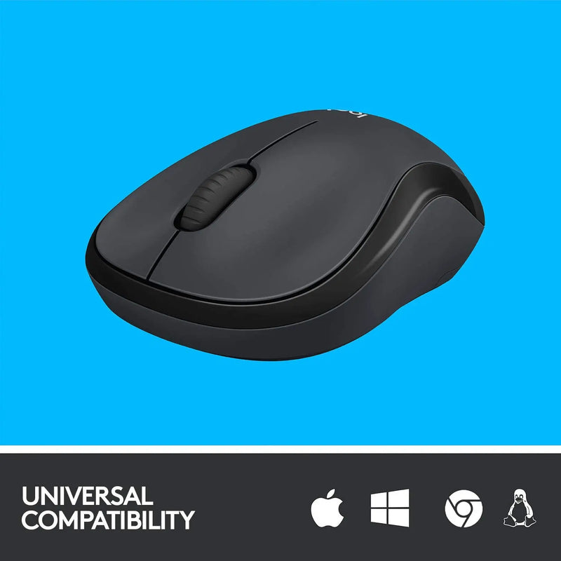 Logitech M221 2.4GHz Wireless Silent Optical Mouse With USB Mini Receiver 1000Dpi 18M Of Battery-Charcoal Grey(Open Box)